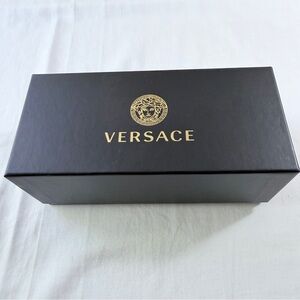 VERSACE Empty Black Sunglasses / Eyeglasses Gift Box, Booklet NEW